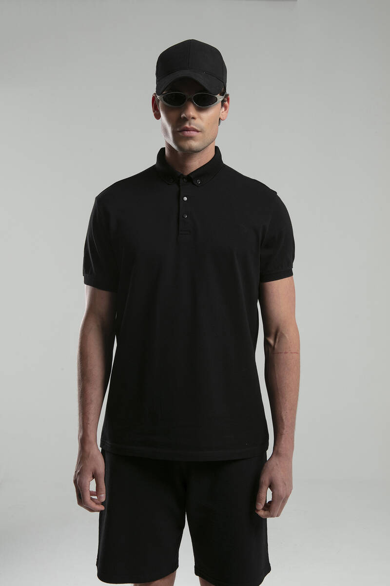 Benmanaj Erkek Siyah Polo Yaka Tshirt