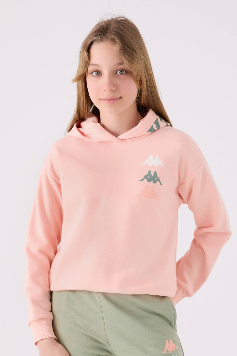 Kappa Çocuk Sweatshirt 361X17W Açık Somon