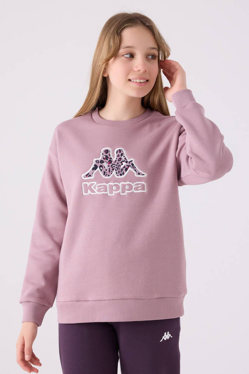 Kappa Kız Çocuk Mor Sweatshirt