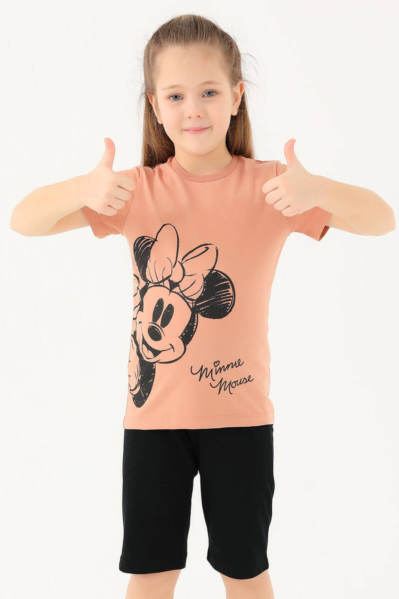 Minnie Mouse Kız Çocuk Pembe Tişört