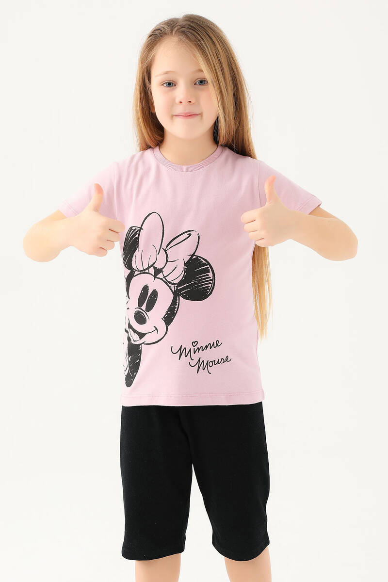 Minnie Mouse Kız Çocuk Pembe Tişört