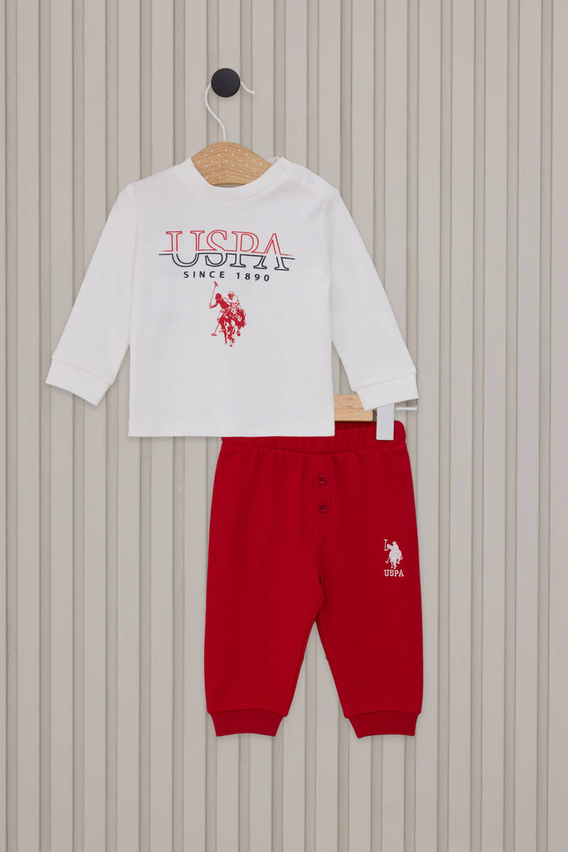 U.S. Polo Assn Erkek Bebek Beyaz Bebek Takım