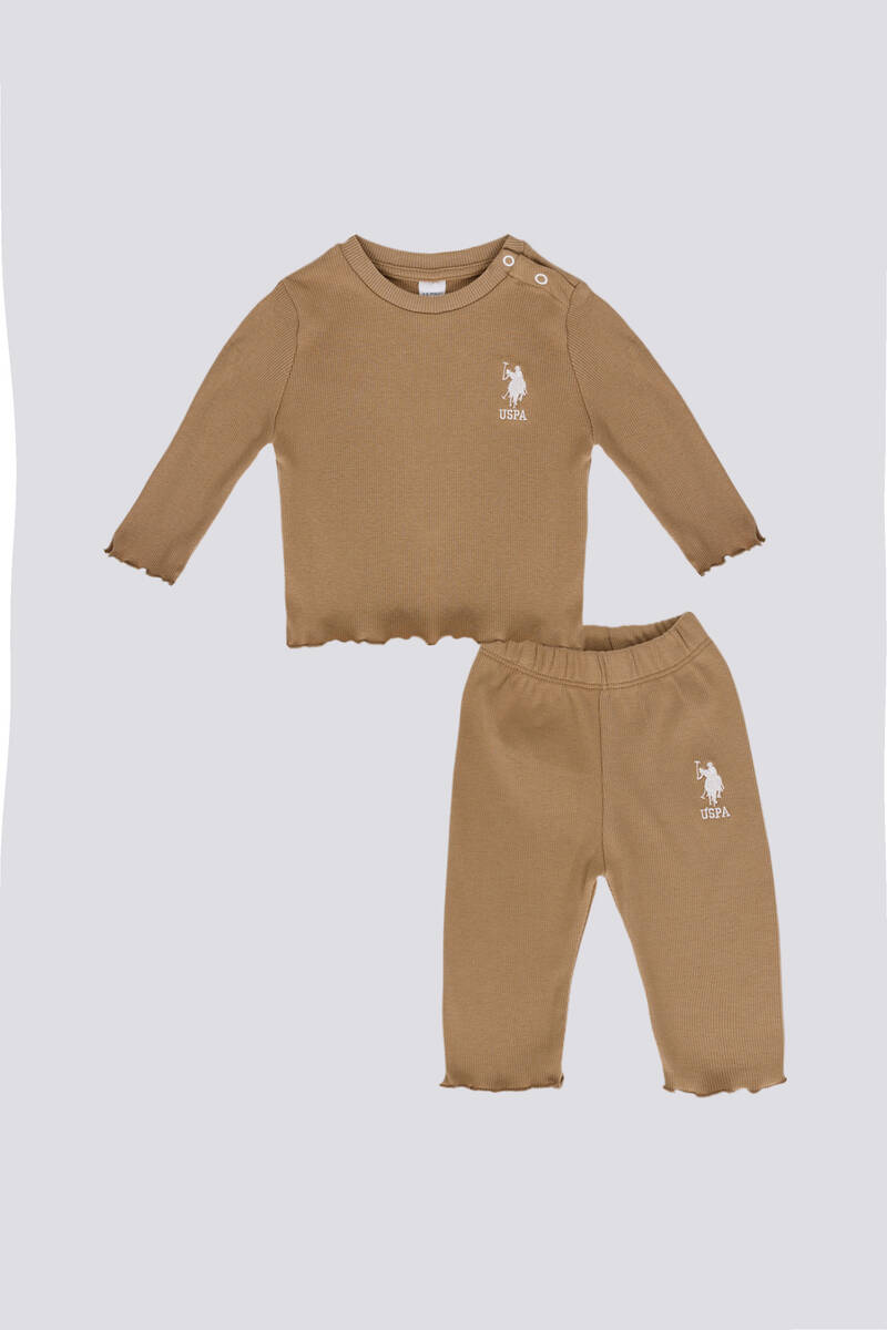 US Polo Assn Kız Bebek Sarı 2'li Takım