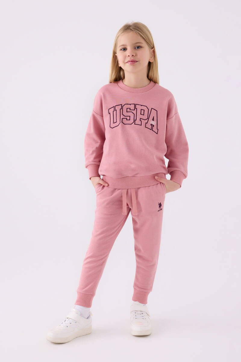 U.S. Polo Assn Kız Çocuk Pembe Eşofman Takımı